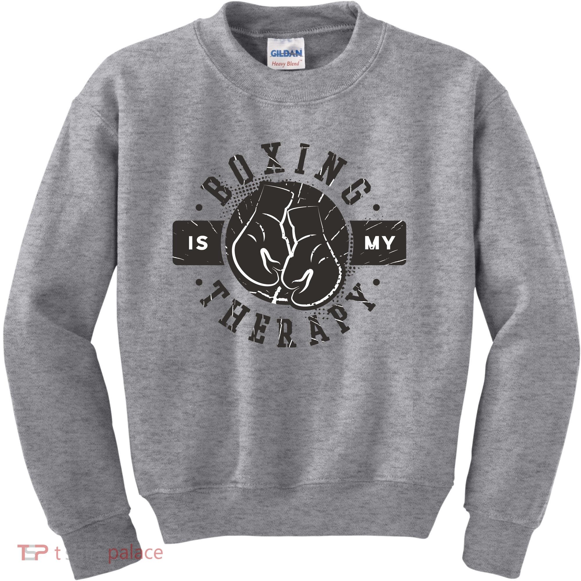Boxing Is My Therapy Kids Sweatshirt