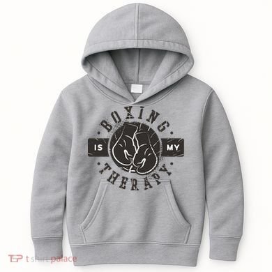 Boxing Is My Therapy Kids Hoodie