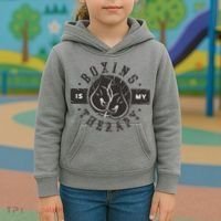 Boxing Is My Therapy Kids Hoodie thumb 3