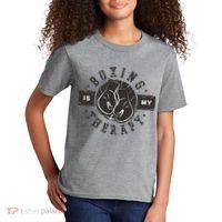 Boxing Is My Therapy Kids T-Shirt thumb 2
