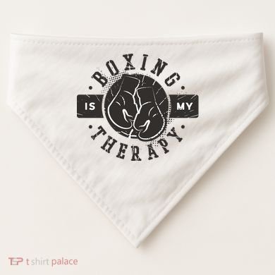 Boxing Is My Therapy USA-Made Doggie Bandana