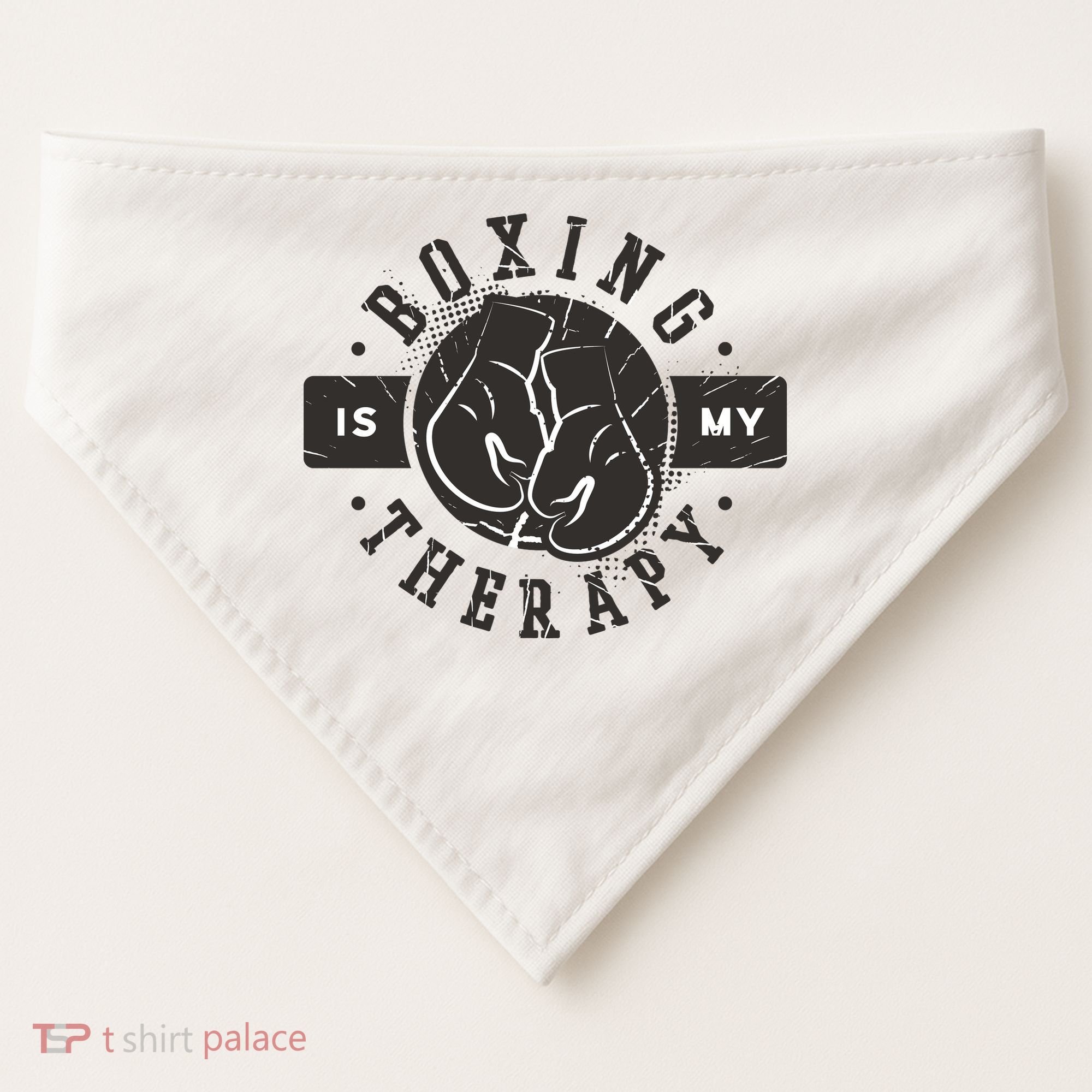 Boxing Is My Therapy USA-Made Doggie Bandana