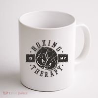 Boxing Is My Therapy Coffee Mug thumb 1