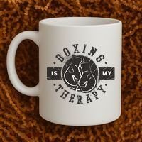 Boxing Is My Therapy Coffee Mug thumb 2