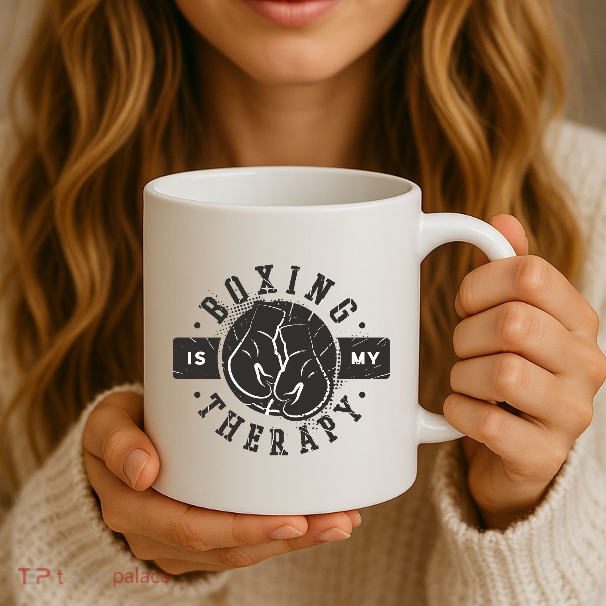 Boxing Is My Therapy Coffee Mug