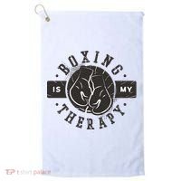 Boxing Is My Therapy Golf Towel thumb 0