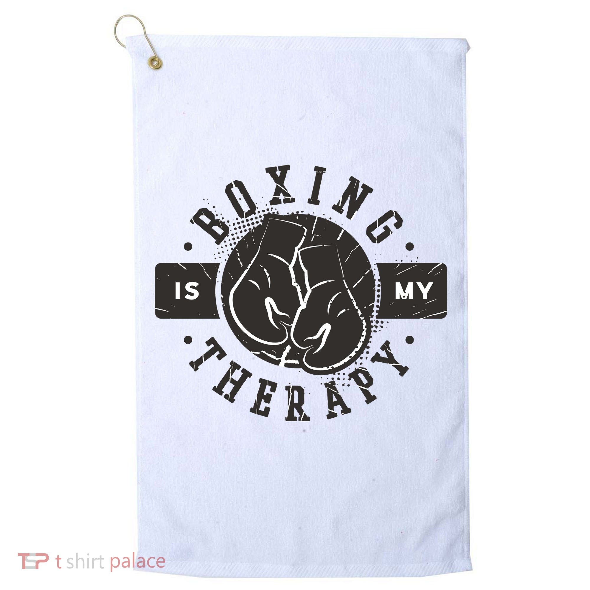 Boxing Is My Therapy Golf Towel