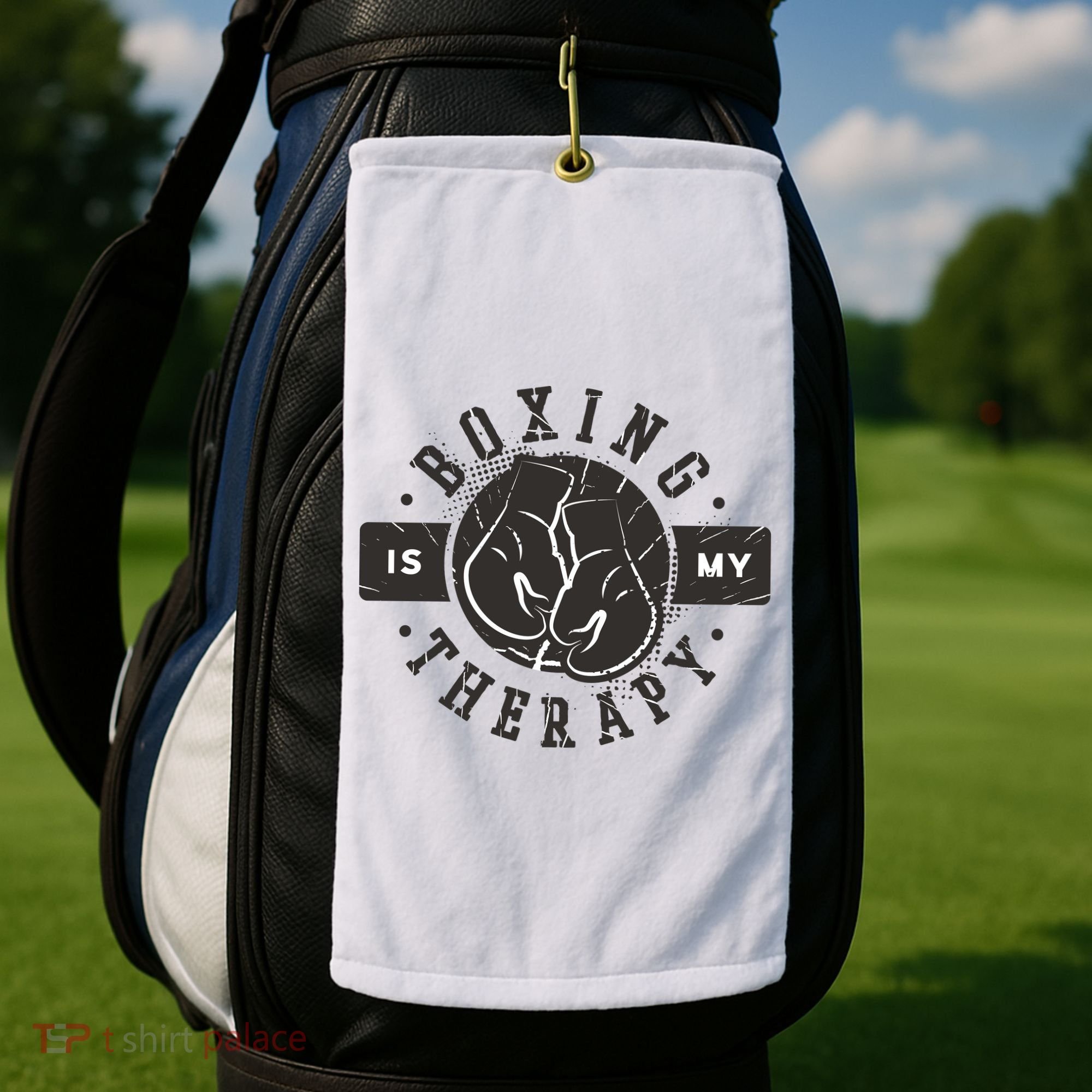 Boxing Is My Therapy Golf Towel