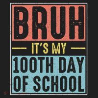 Bruh It's My 100th Day Of School 100 Days Of School Beanie thumb 2