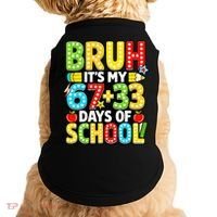 Bruh Its My 67 Plus 33 Days Of School 100th Day 6-7 Doggie Tank thumb 0