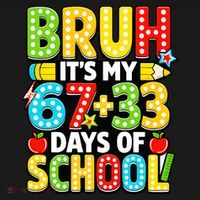Bruh Its My 67 Plus 33 Days Of School 100th Day 6-7 Women's Hoodie thumb 2
