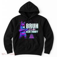 Bruh Its My Birthday Llama Pinata Family Party Bday Hoodie thumb 0