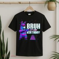 Bruh Its My Birthday Llama Pinata Family Party Bday T-Shirt thumb 2