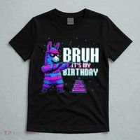Bruh Its My Birthday Llama Pinata Family Party Bday T-Shirt thumb 5