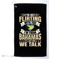 Bahamian IM Not Flirting Bahamas Love Golf Towel thumb 0