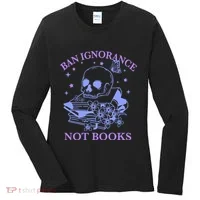 Ban Ignorance Not Books Women's Long Sleeve Shirt thumb 0