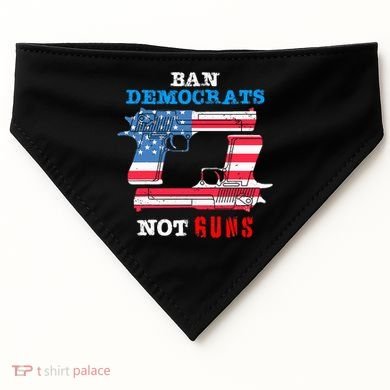 Ban Idiots Not Guns 2nd Amendment Constitution Rights USA-Made Doggie Bandana