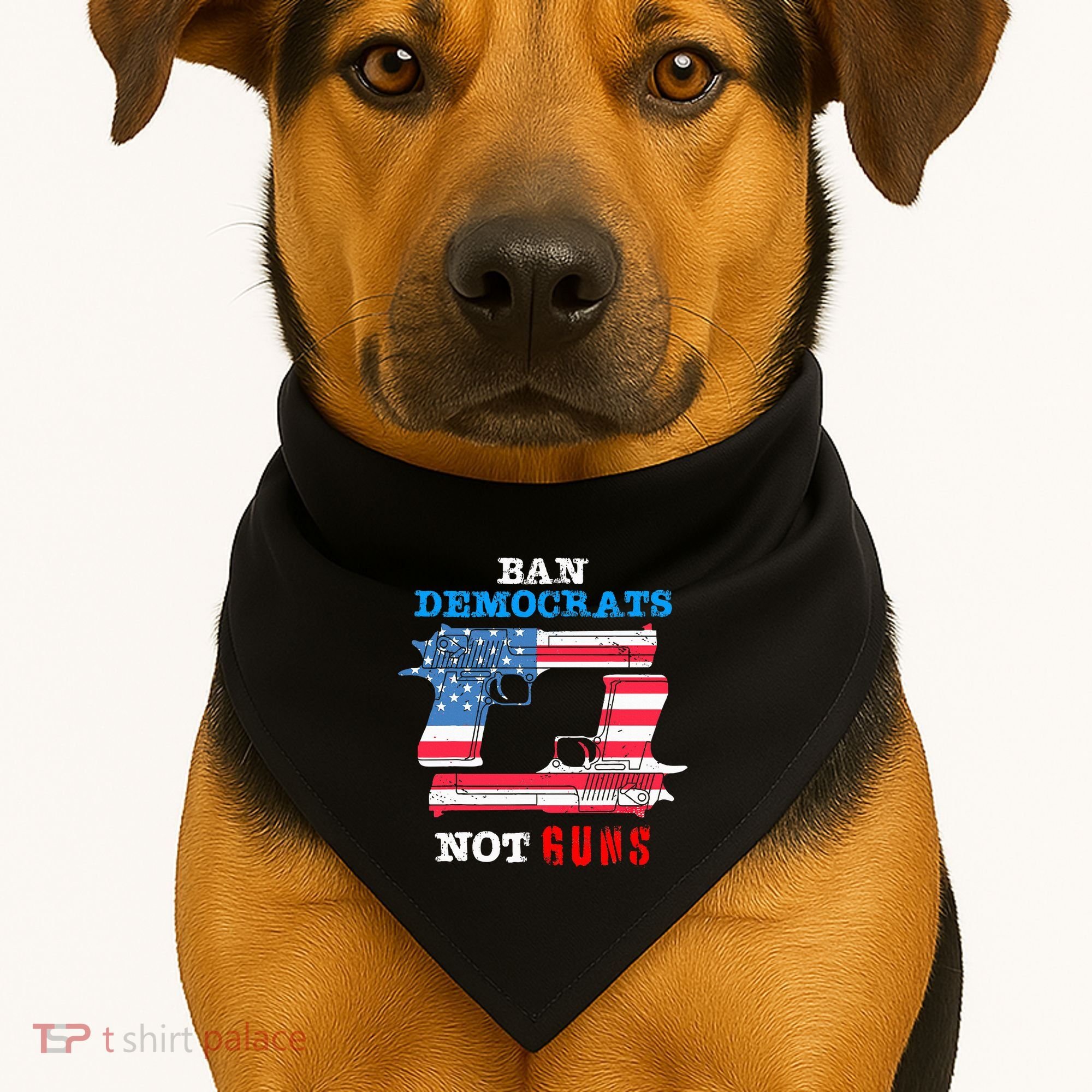 Ban Idiots Not Guns 2nd Amendment Constitution Rights USA-Made Doggie Bandana