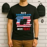 Ban Idiots Not Guns 2nd Amendment Constitution Rights T-Shirt thumb 6