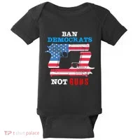 Ban Idiots Not Guns 2nd Amendment Constitution Rights Baby Bodysuit thumb 0