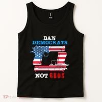 Ban Idiots Not Guns 2nd Amendment Constitution Rights Tank Top thumb 2