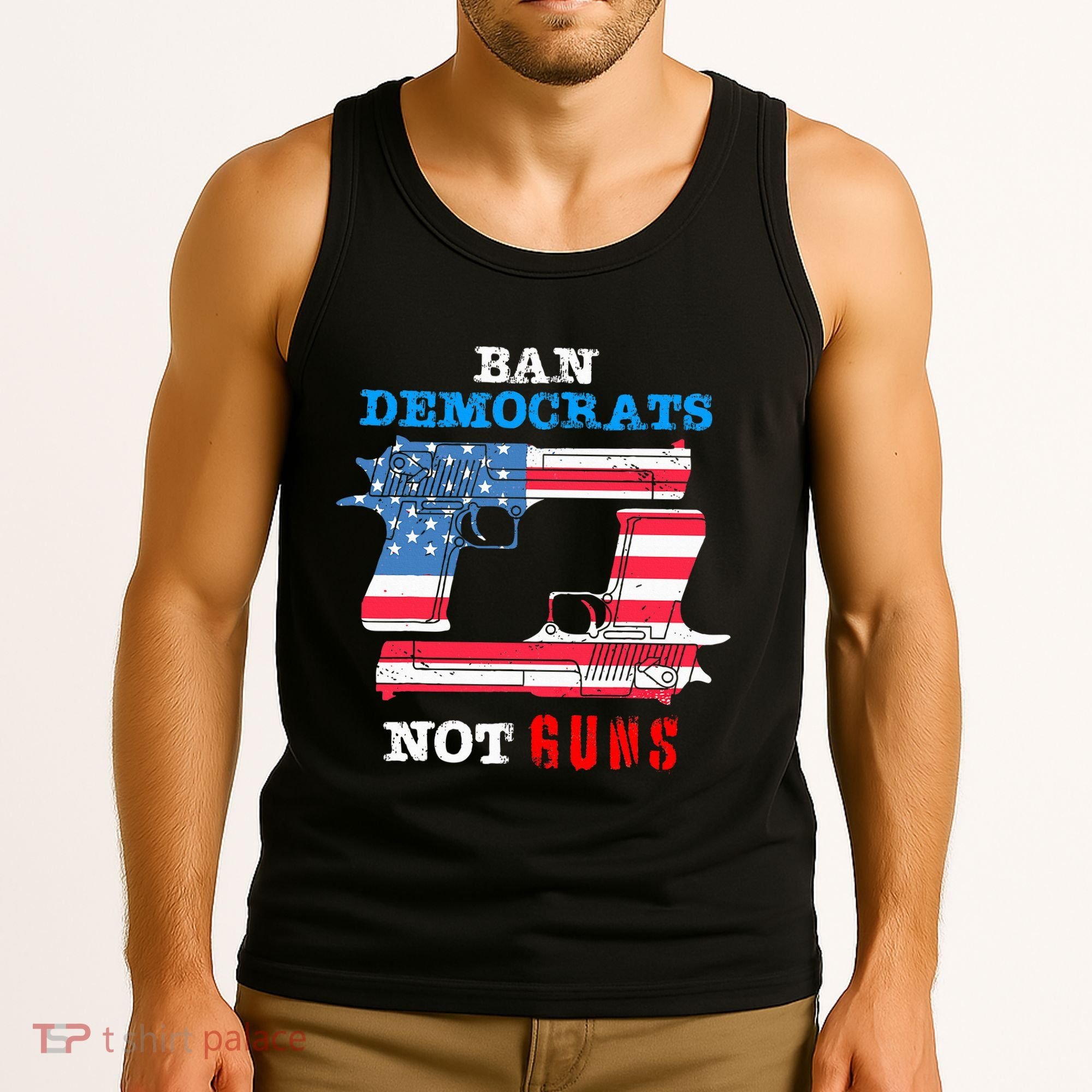 Ban Idiots Not Guns 2nd Amendment Constitution Rights Tank Top