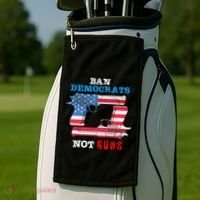 Ban Idiots Not Guns 2nd Amendment Constitution Rights Golf Towel thumb 2