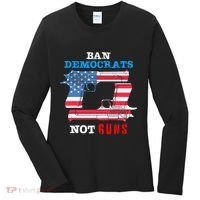 Ban Idiots Not Guns 2nd Amendment Constitution Rights Women's Long Sleeve Shirt thumb 0