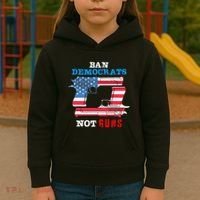 Ban Idiots Not Guns 2nd Amendment Constitution Rights Kids Hoodie thumb 3