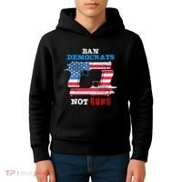 Ban Idiots Not Guns 2nd Amendment Constitution Rights Kids Hoodie thumb 4