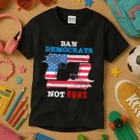 Ban Idiots Not Guns 2nd Amendment Constitution Rights Kids T-Shirt thumb 3