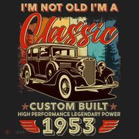 Birthday I'm Not Old I'm 1953 A Classic Custom Built Golf Towel thumb 3