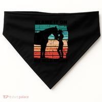 Blame It On My Wild Heart Horse Retro USA-Made Doggie Bandana thumb 0