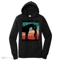 Blame It On My Wild Heart Horse Retro Women's Hoodie thumb 0