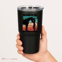 Blame It On My Wild Heart Horse Retro Tumbler thumb 2