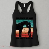 Blame It On My Wild Heart Horse Retro Women's Tank Top thumb 3