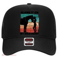 Blame It On My Wild Heart Horse Retro Hat thumb 0