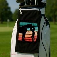 Blame It On My Wild Heart Horse Retro Golf Towel thumb 2