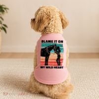 Blame It On My Wild Heart Horse Retro Doggie Tank thumb 2