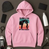 Blame It On My Wild Heart Horse Retro Hoodie thumb 3