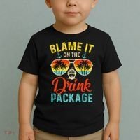 Blame It On The Drink Package Cruise Cruising Matching Toddler T-Shirt thumb 2