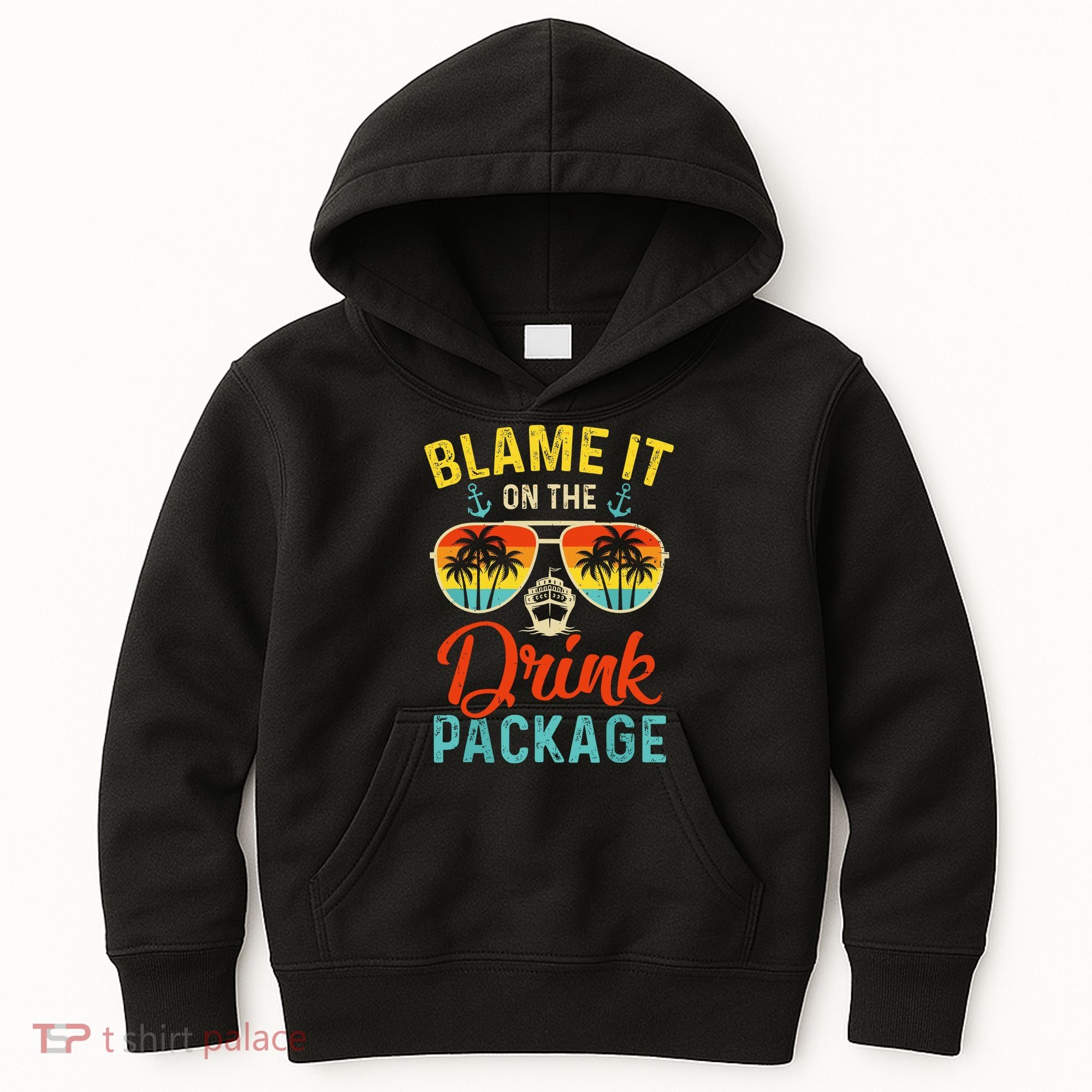 Blame It On The Drink Package Cruise Cruising Matching Kids Hoodie