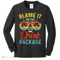 Blame It On The Drink Package Cruise Cruising Matching Kids Long Sleeve Shirt thumb 0