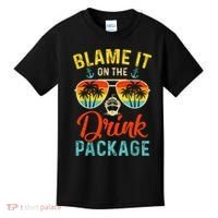 Blame It On The Drink Package Cruise Cruising Matching Kids T-Shirt thumb 0