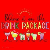 Blame It On The Drink Package Cruise Vacation Santa Hat thumb 1