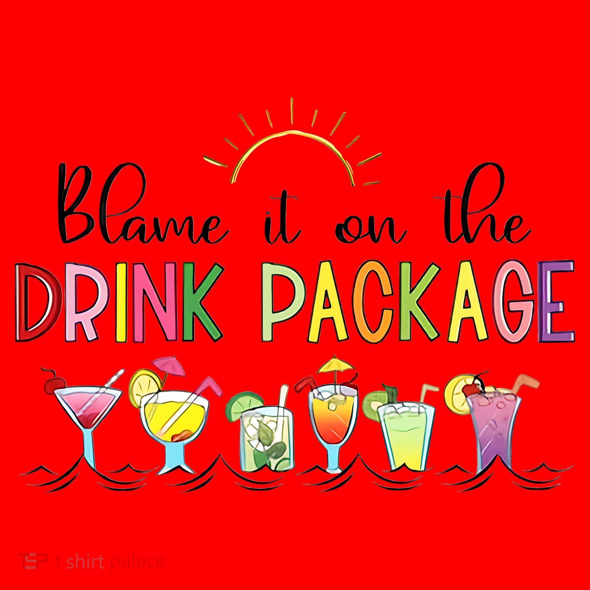 Blame It On The Drink Package Cruise Vacation Santa Hat