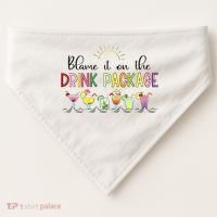 Blame It On The Drink Package Cruise Vacation USA-Made Doggie Bandana thumb 0