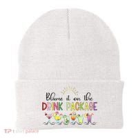 Blame It On The Drink Package Cruise Vacation Beanie thumb 0
