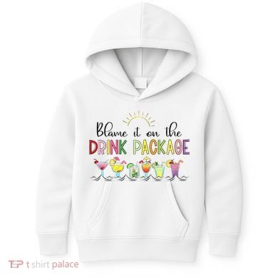 Blame It On The Drink Package Cruise Vacation Kids Hoodie