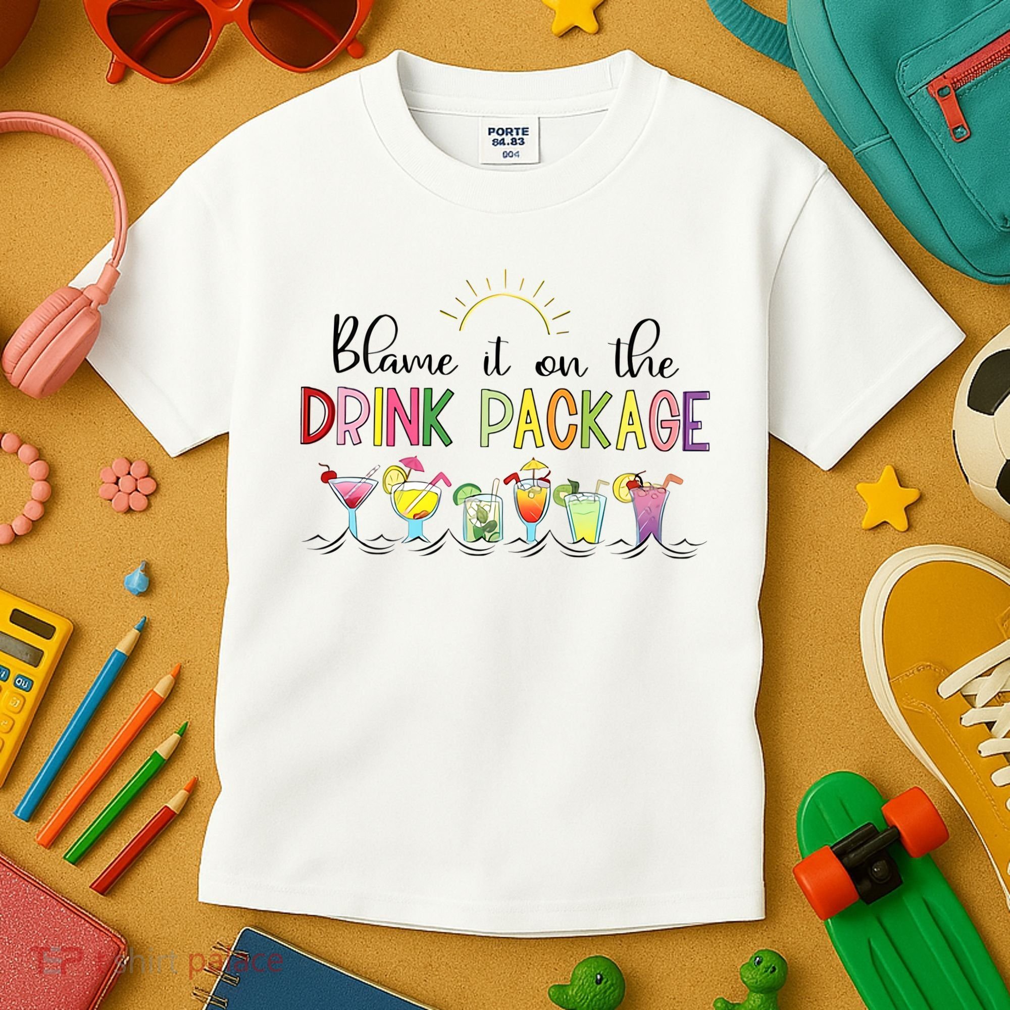 Blame It On The Drink Package Cruise Vacation Kids T-Shirt